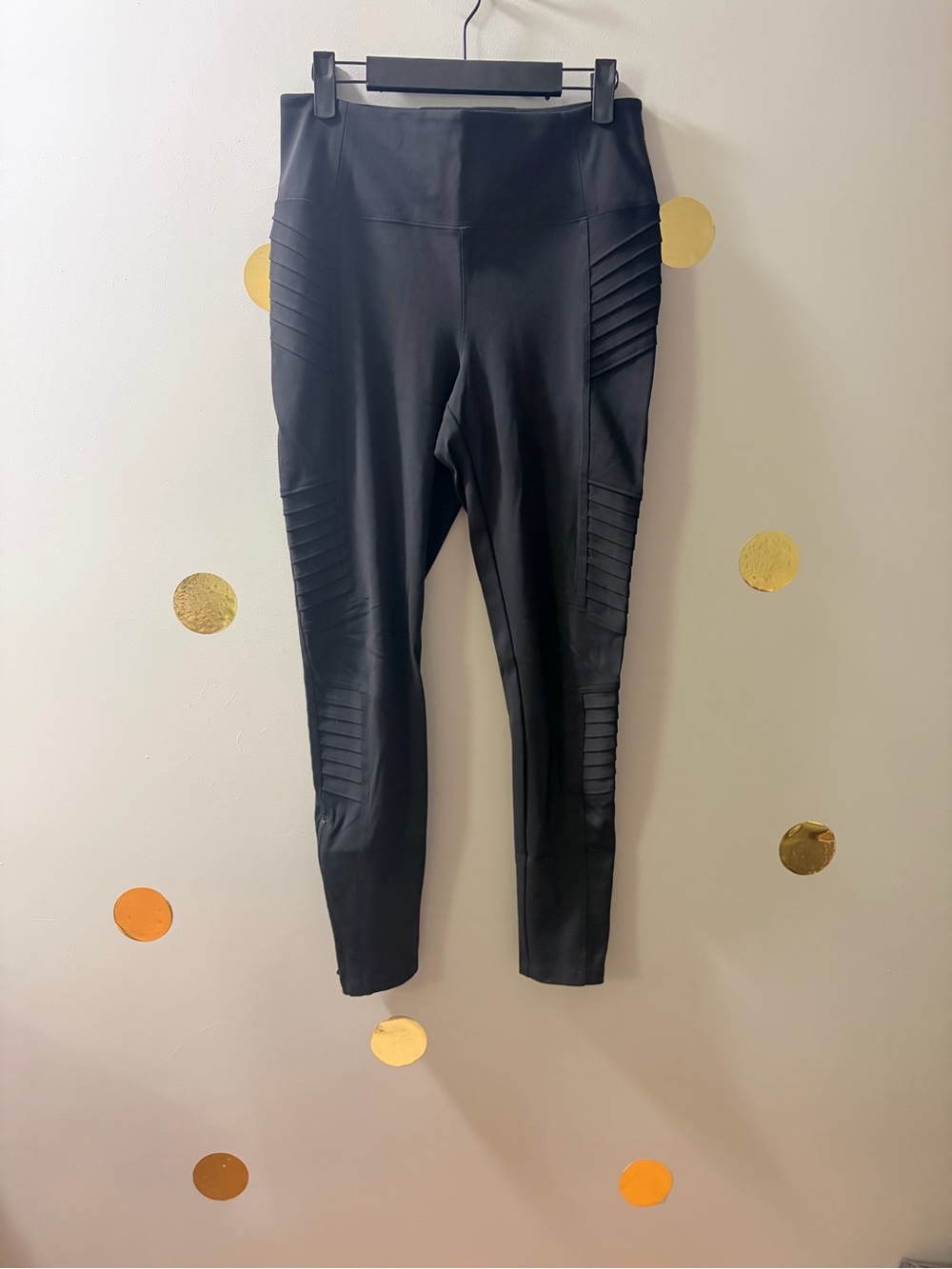 Athleta Black Delancey Moto Tight Leggings